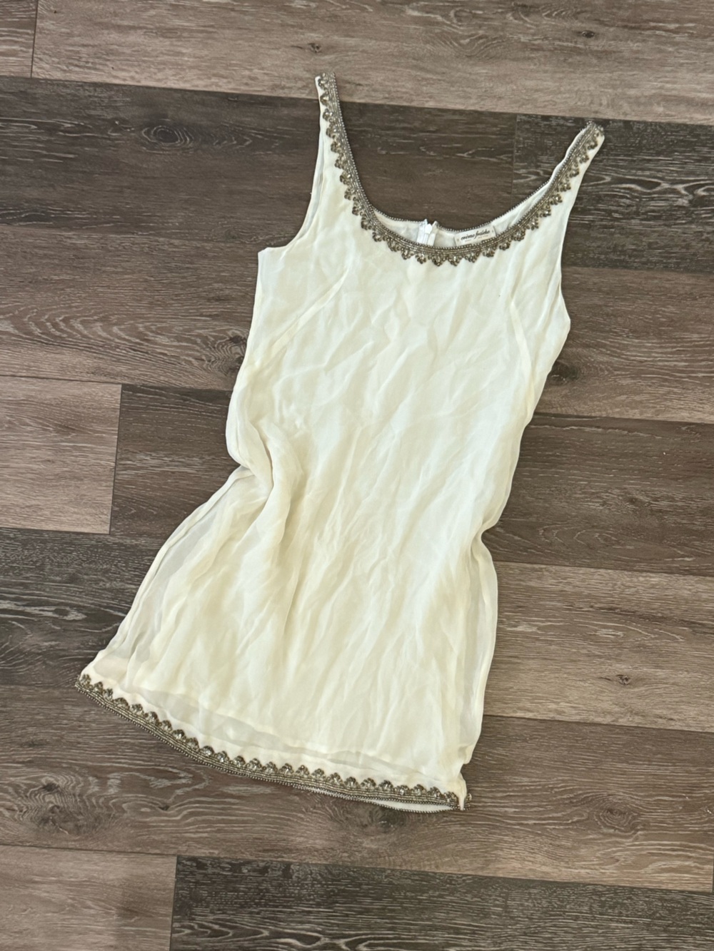 Ivory Embellished vintage dress